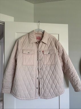 Levi's Pale Pink Quilted Jacket with Red Label